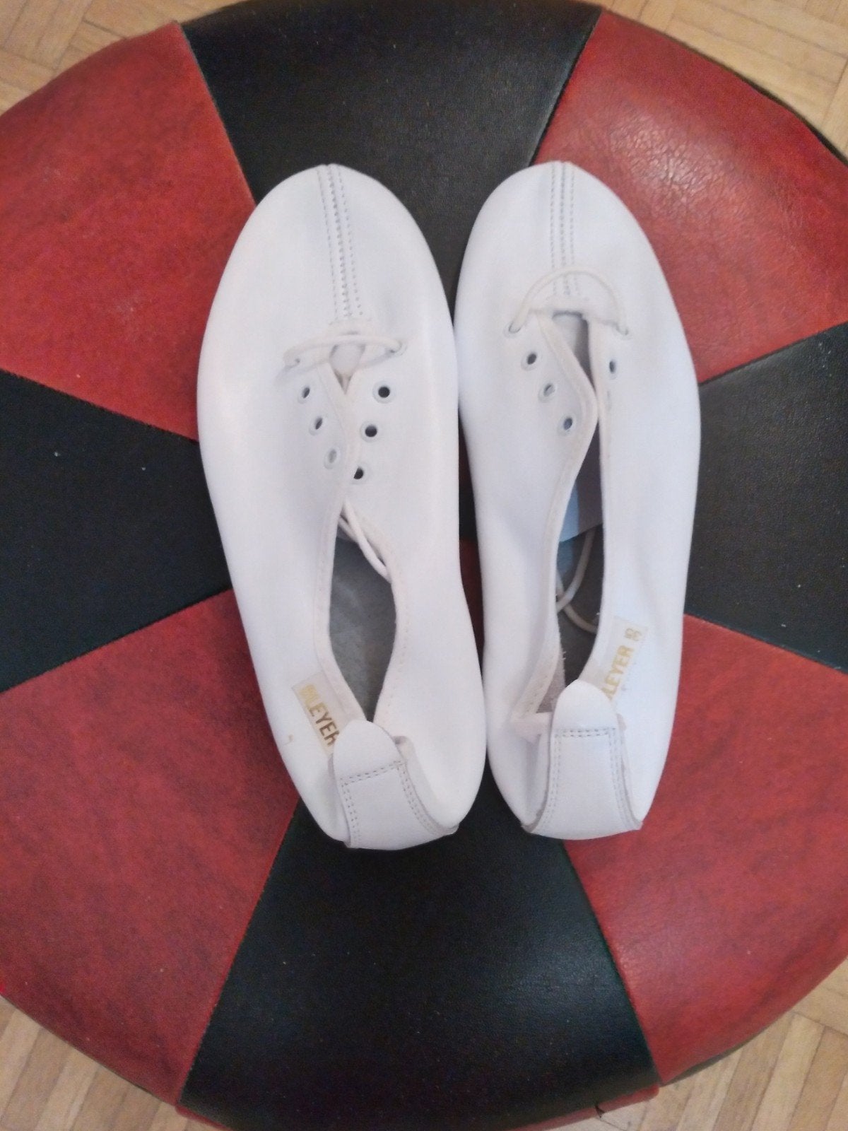 Witte leren ballerina's voor dans of gymnastiek., Ophalen, Nieuw, Schoenen