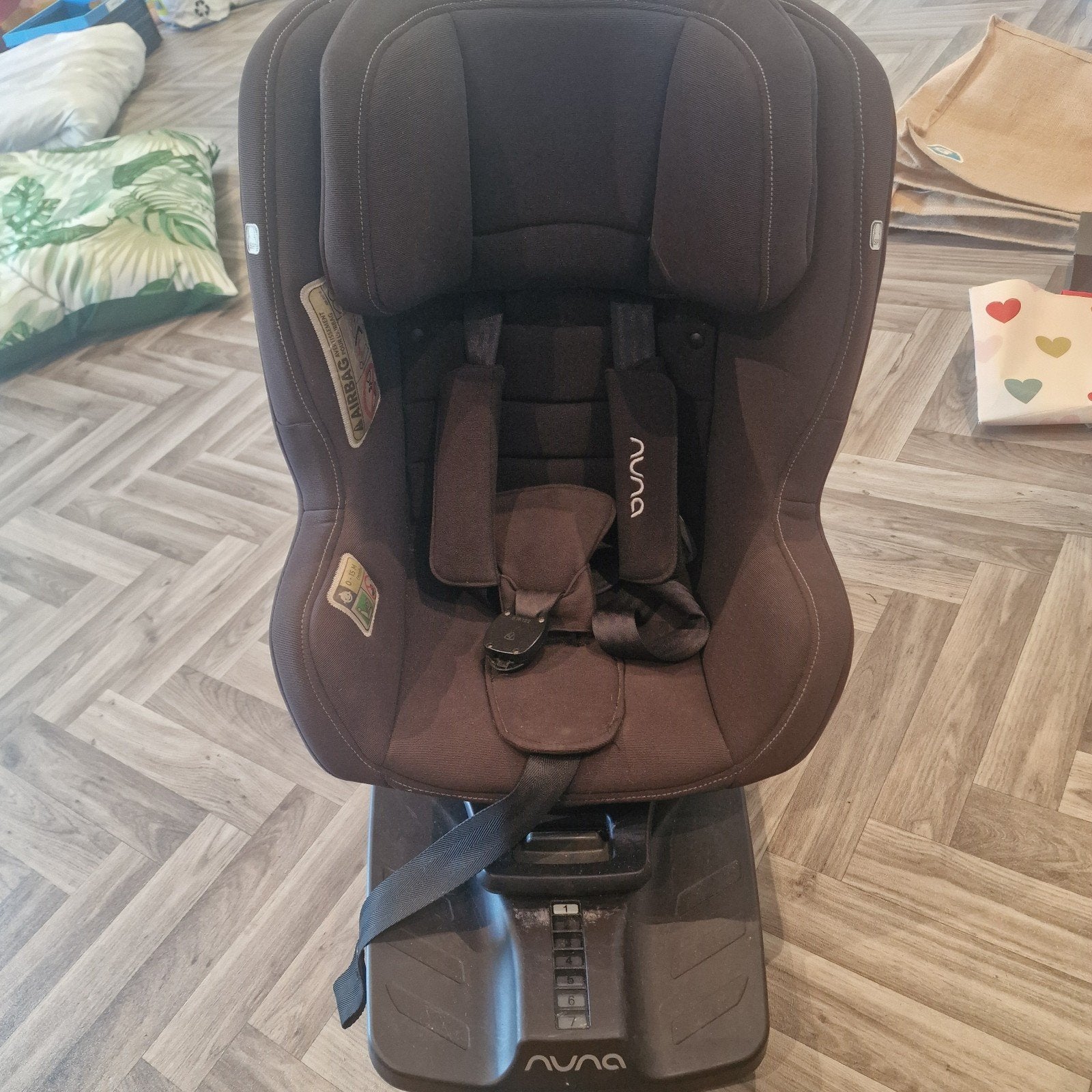 Nuna Autostoel met Isofix-basis en Steunpoot, Kinderen en Baby's, Ophalen, Gebruikt, Zijbescherming, Isofix