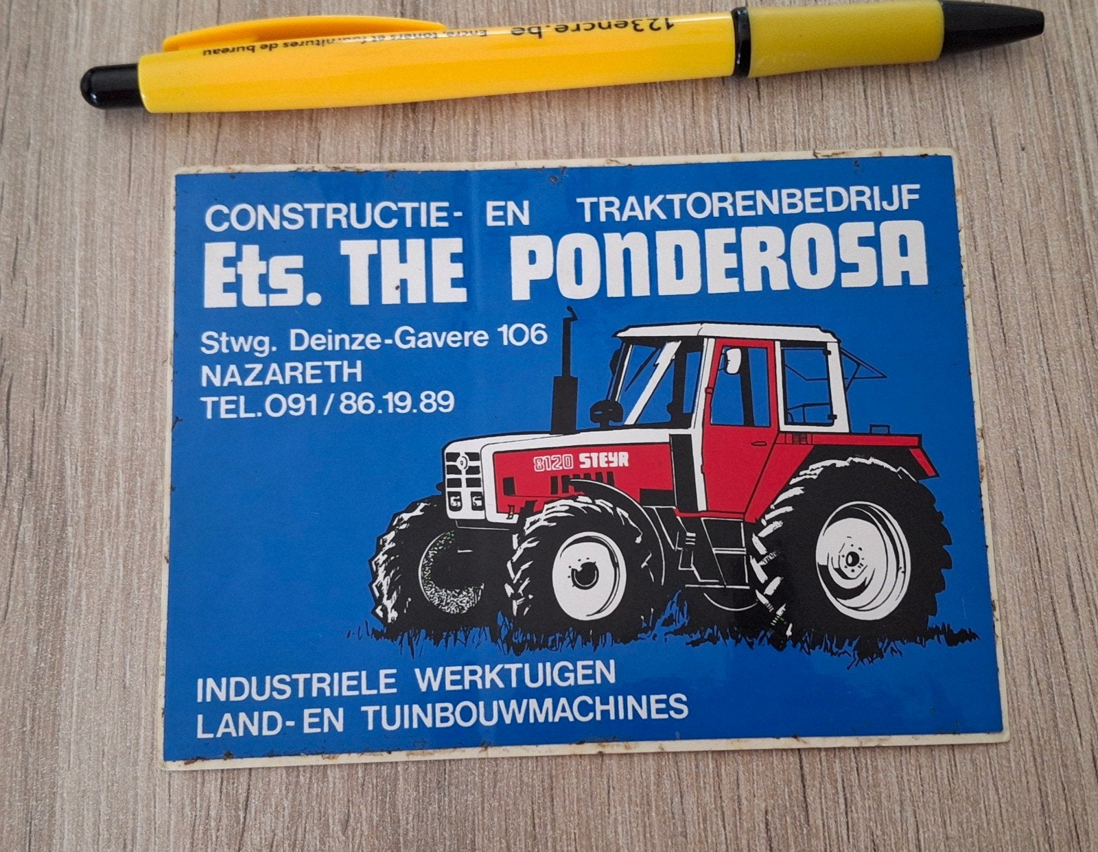 Autocollant pour tracteur 8120 Steyr The Ponderosa Nazareth, Enlèvement ou Envoi, Comme neuf, Marque