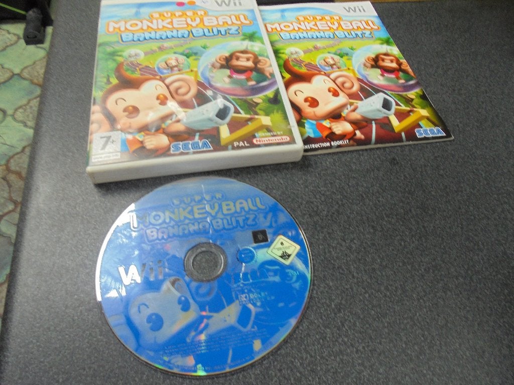 WII Super Monkey Ball Banana Blitz (CIB), Consoles de jeu & Jeux vidéo, Enlèvement ou Envoi, À partir de 7 ans, Autres genres