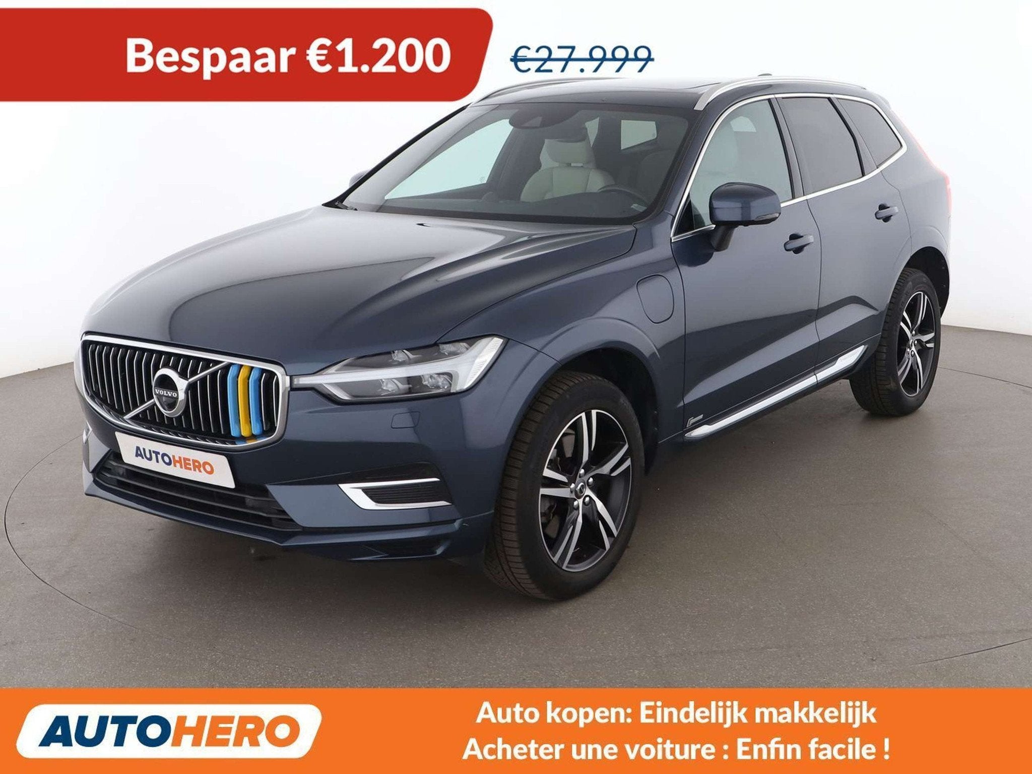 Volvo XC60 2.0 T8 Plug-in Hybrid Inscription AWD (bj 2017), Auto's, Volvo, Automaat, Gebruikt, Beige, Lichtsensor