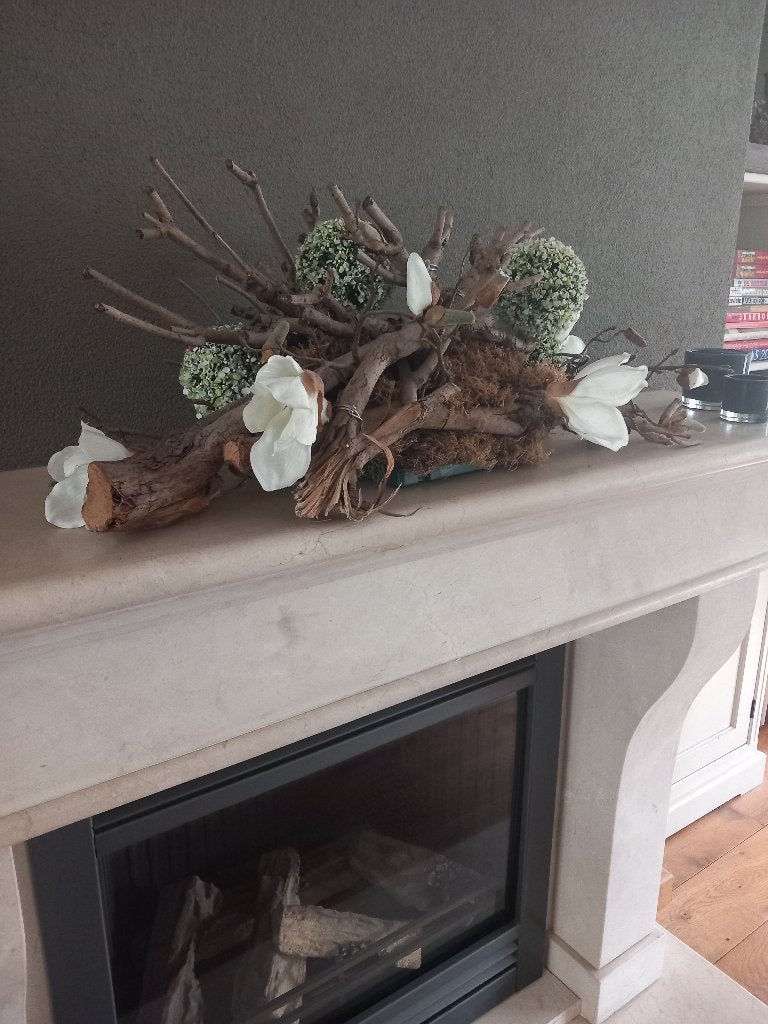 grand arrangement floral avec branches, Neuf, Blanc, Arrangement floral, Enlèvement