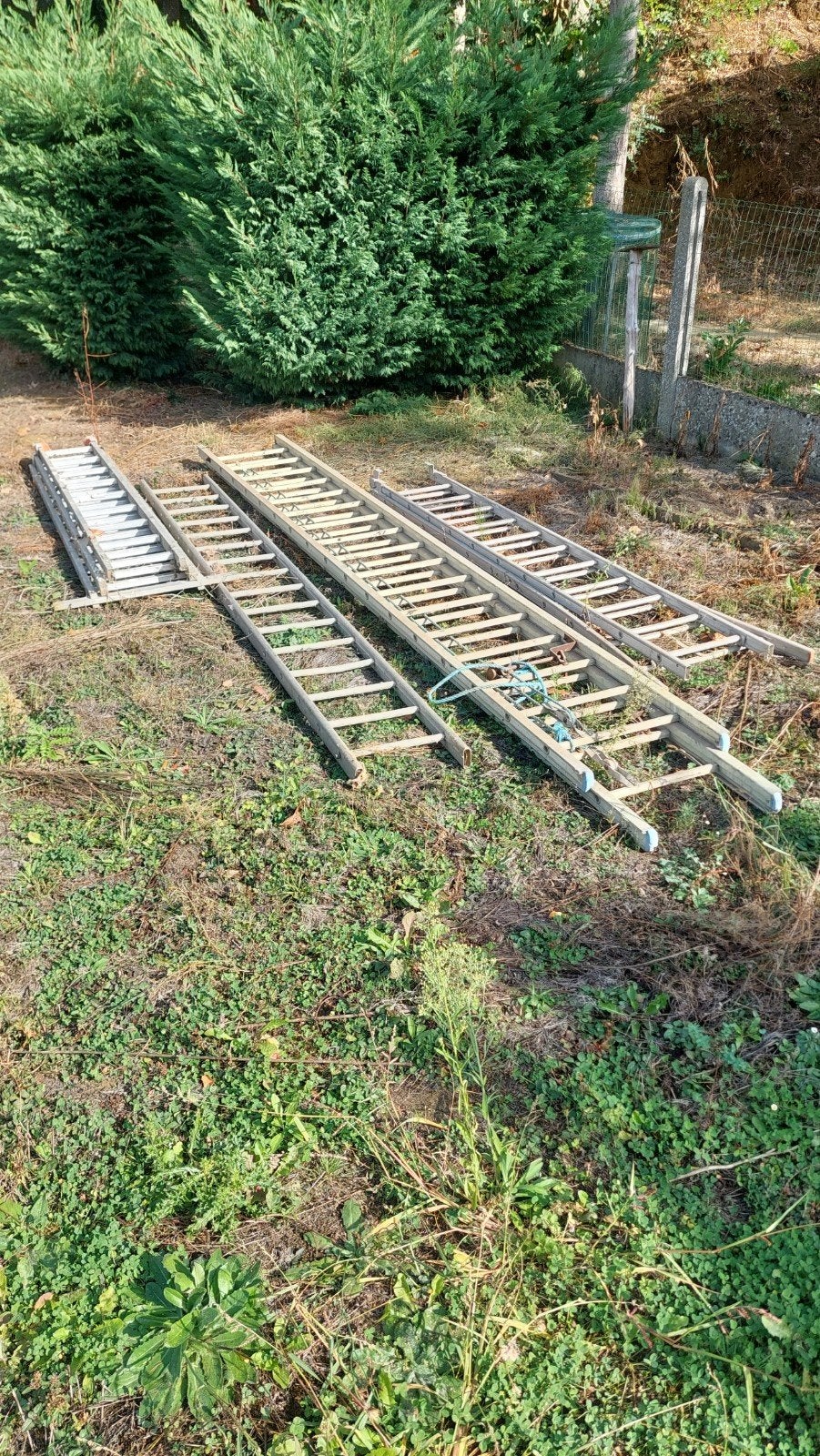 ladders aluminium, Doe-het-zelf en Bouw, Ophalen, Gebruikt, 5 meter of hoger