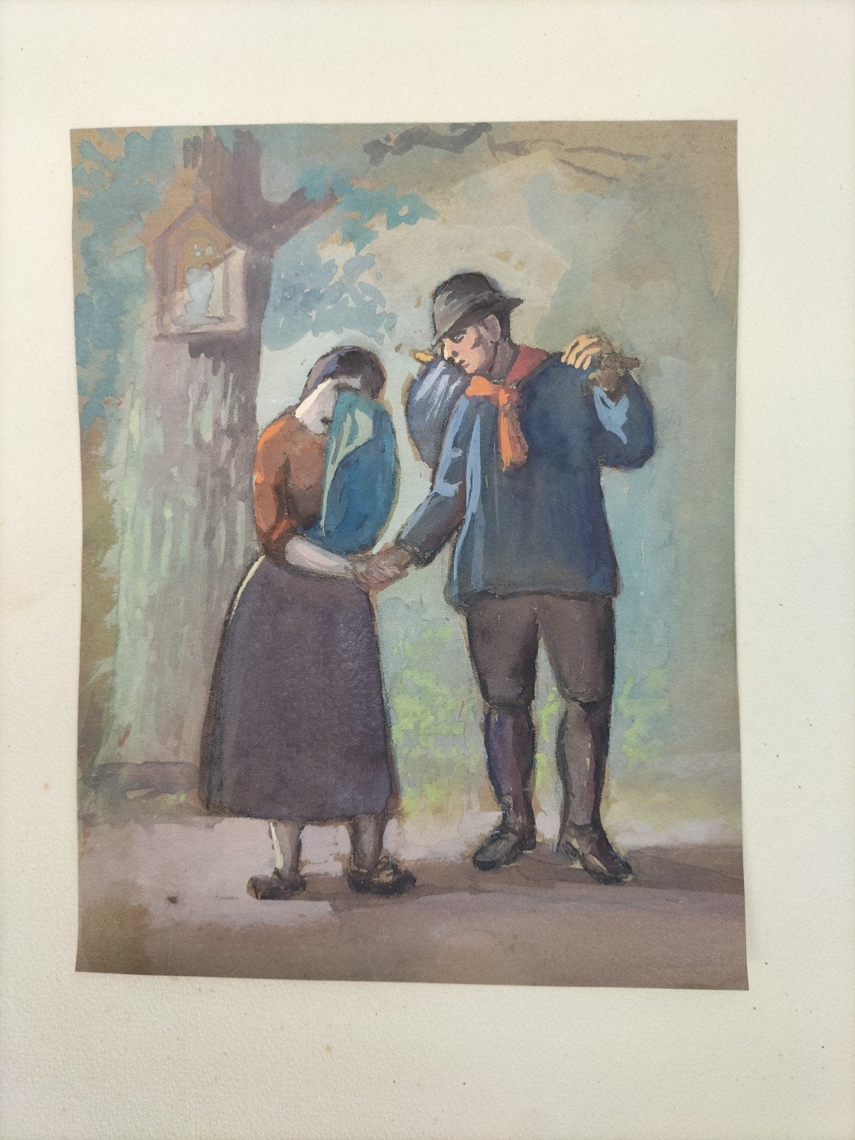 mooie aquarel, Antiquités & Art, Art | Peinture | Classique, Enlèvement, Aquarelle
