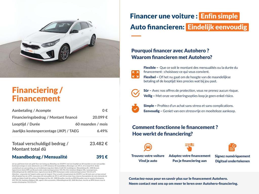Kia ProCeed / pro_cee'd 1.6 TGDI GT (bj 2019, automaat), Auto's, Gebruikt, Wit, 1438 kg, 5 deurs
