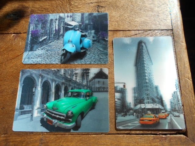 Vespa, New York, old timer, cartes postales 3D, Enlèvement ou Envoi, Neuf, Ustensile