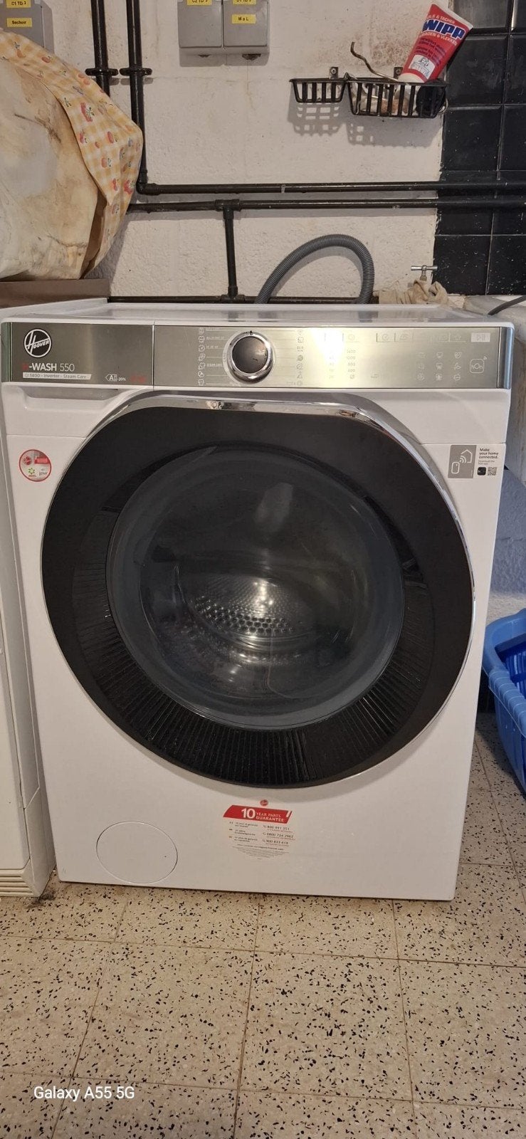 lave-linge hoover h-wash 550, Electroménager, 8 à 10 kg, Enlèvement, Comme neuf, 85 à 90 cm
