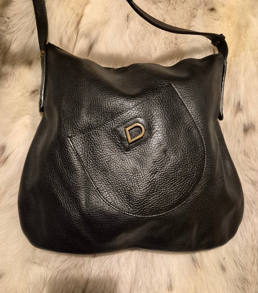 Delvaux vintage schoudertas, Overige merken, Zwart, Ophalen of Verzenden, Zo goed als nieuw