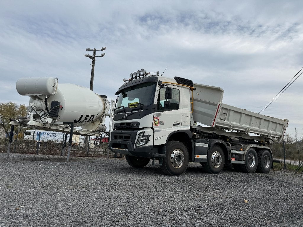 Volvo FMX500 Syst mixte lève container 26T & beton mixer 9m3, Essai à domicile, Achat, 375 kW, Euro 6