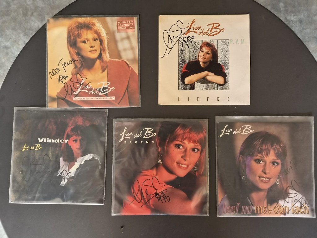 Vinyl, Gebruikt, Overige typen, Gesigneerd, 7 inch
