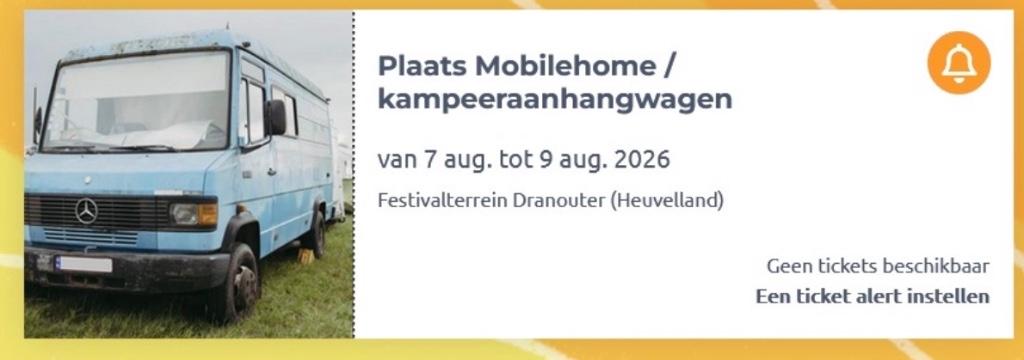 Te koop gevraagd: Dranouter mobilhome ticket, Meerdaags