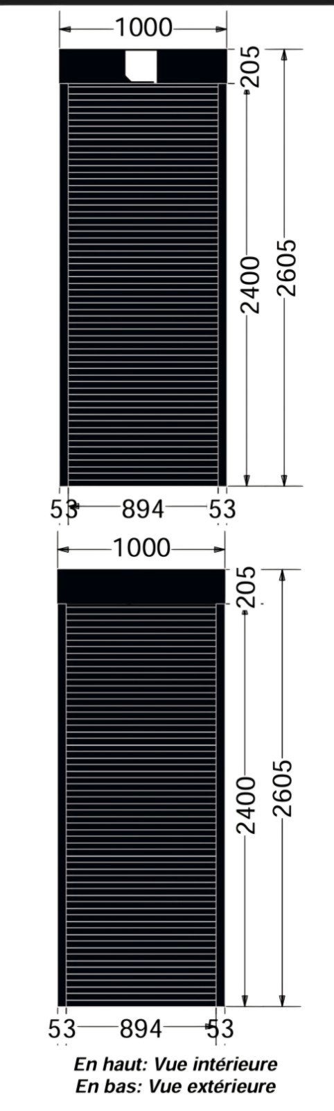 Volets roulants Aluprof extérieure,  manuel., Bricolage & Construction, Volets, Neuf, 200 cm ou plus, Moins de 100 cm, Autres couleurs