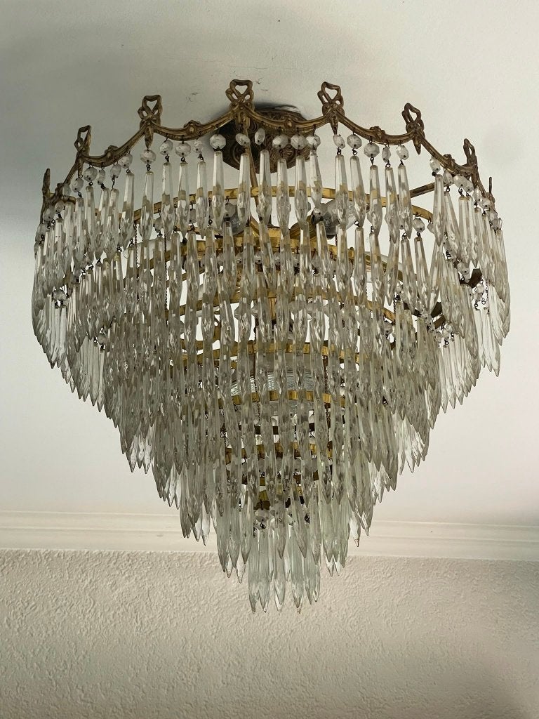 Vintage Kroonluchter, Maison & Meubles, Lampes | Lustres, Utilisé, Enlèvement