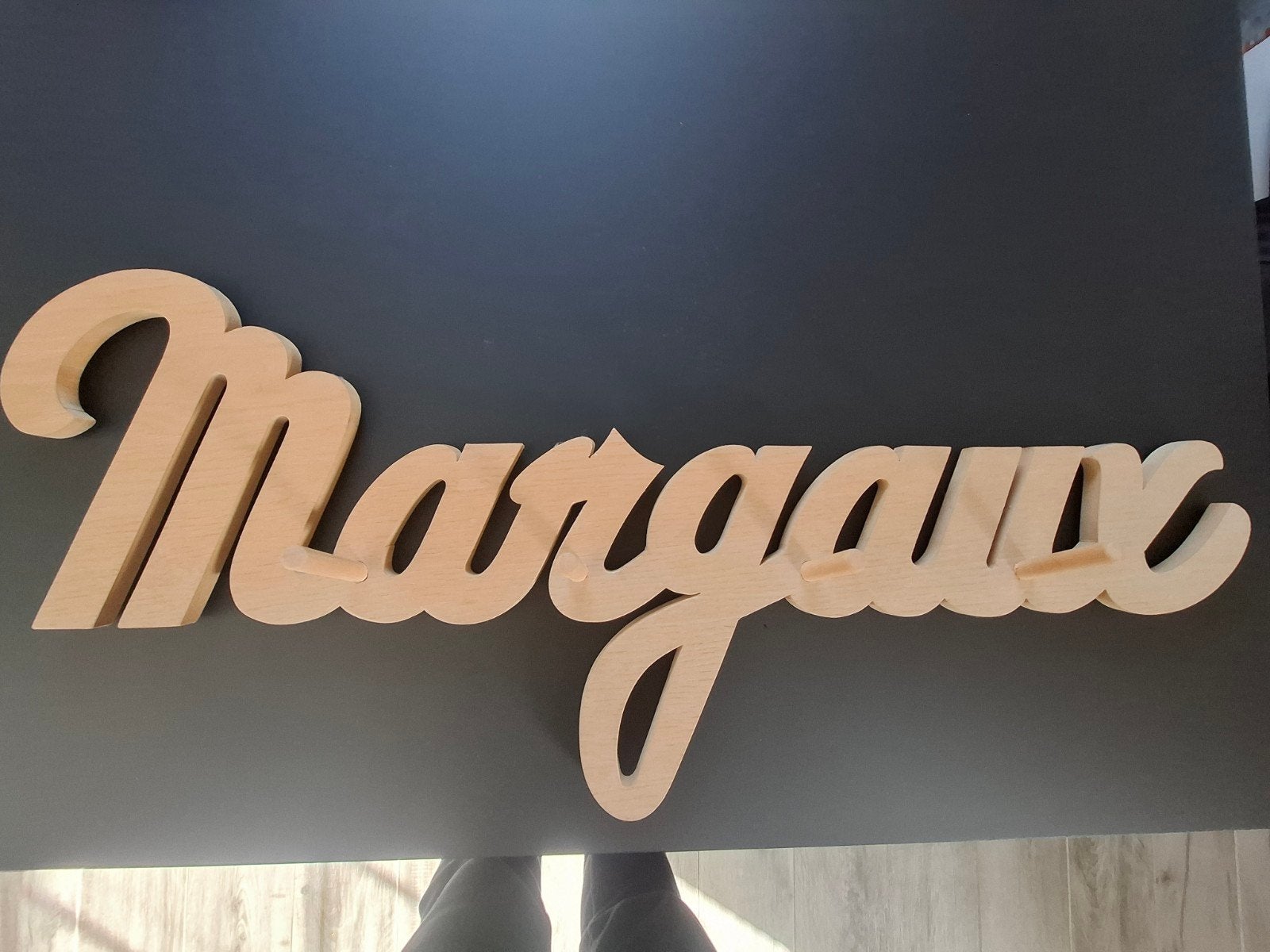 Houten kapstok met naam Margaux, Ophalen, Gebruikt, Hout, Kinderkapstok