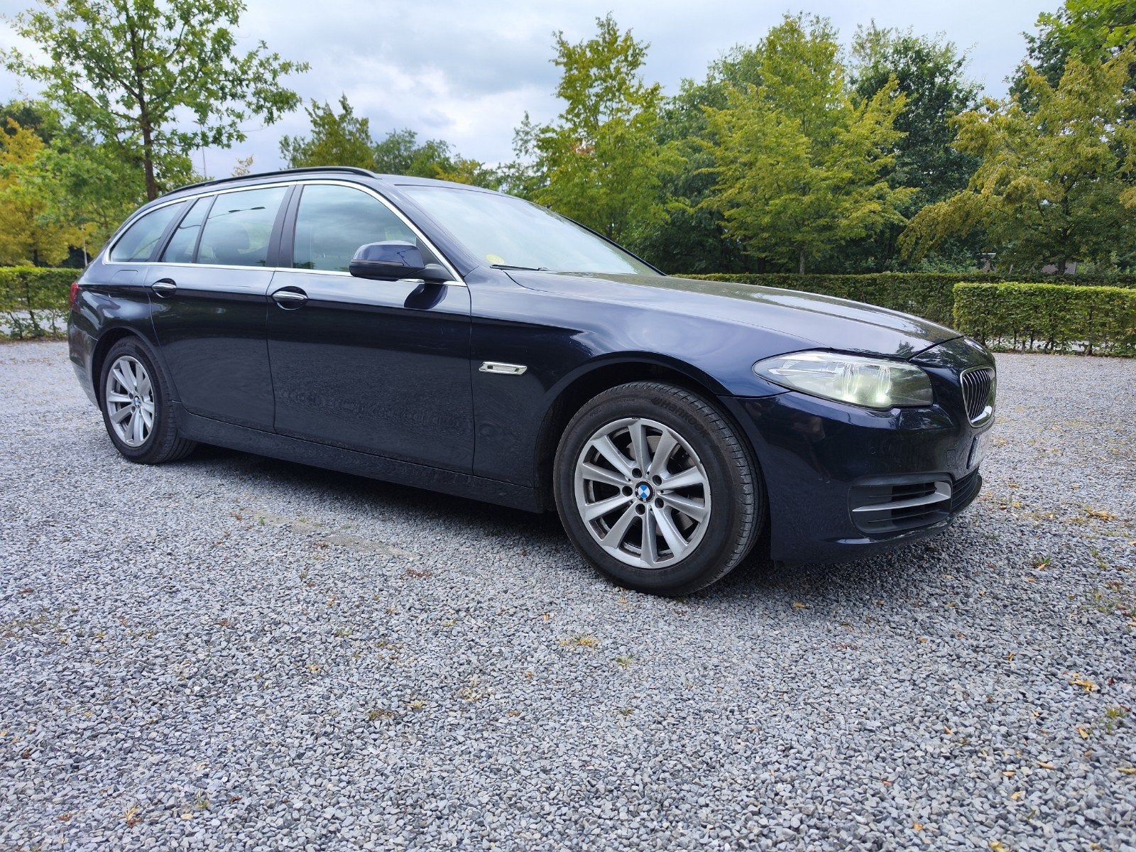 BMW F11 518D Luxury Line / Navi Professional, Auto's, BMW, Cruise Control, Achterwielaandrijving, Blauw, Leder