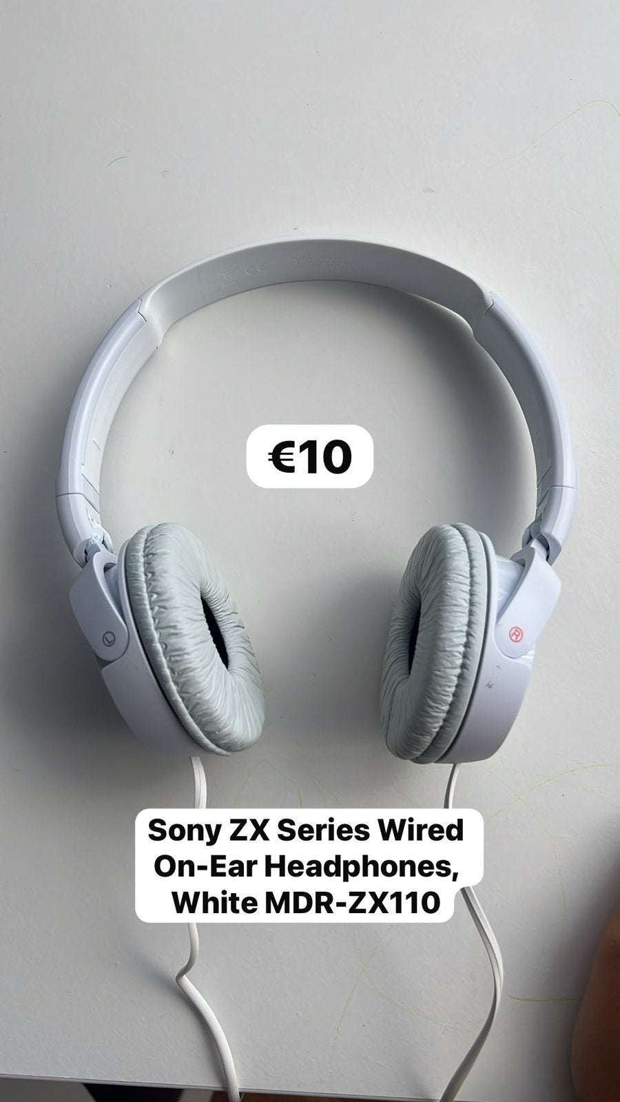 Casque supra-auriculaire filaire Sony ZX Series, blanc, Enlèvement, Neuf, Supra-auriculaire, Sony
