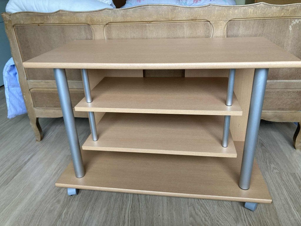 tv-tafeltje, Ophalen, Hout, Beige, Zo goed als nieuw