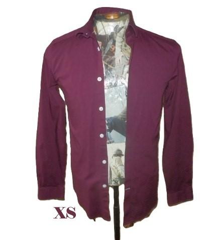 (8) -chemise homme t.XS bordeaux - jules -, Kleding | Heren, Overhemden, JULES, Halswijdte 38 (S) of kleiner, Ophalen of Verzenden