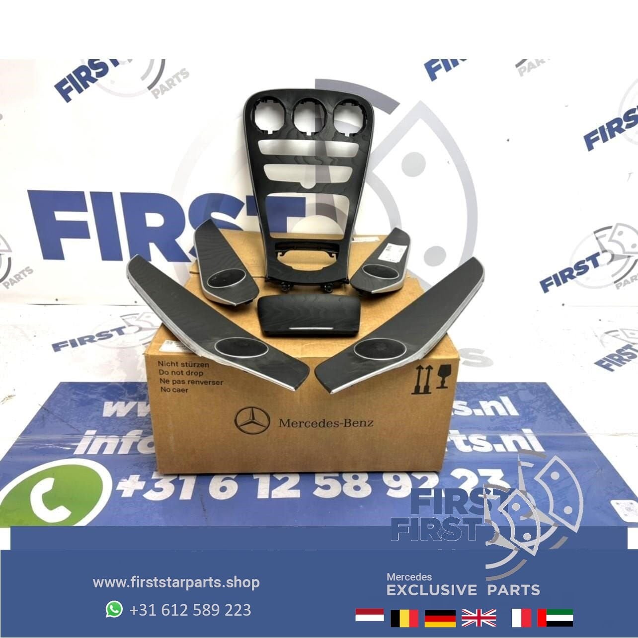 W205 AMG lijsten SET zwart ESSEN HOUT Mercedes C Klasse 2018