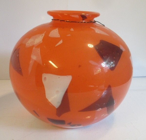 Vase Lorrain en pate de verre impressionnant art déco, Envoi