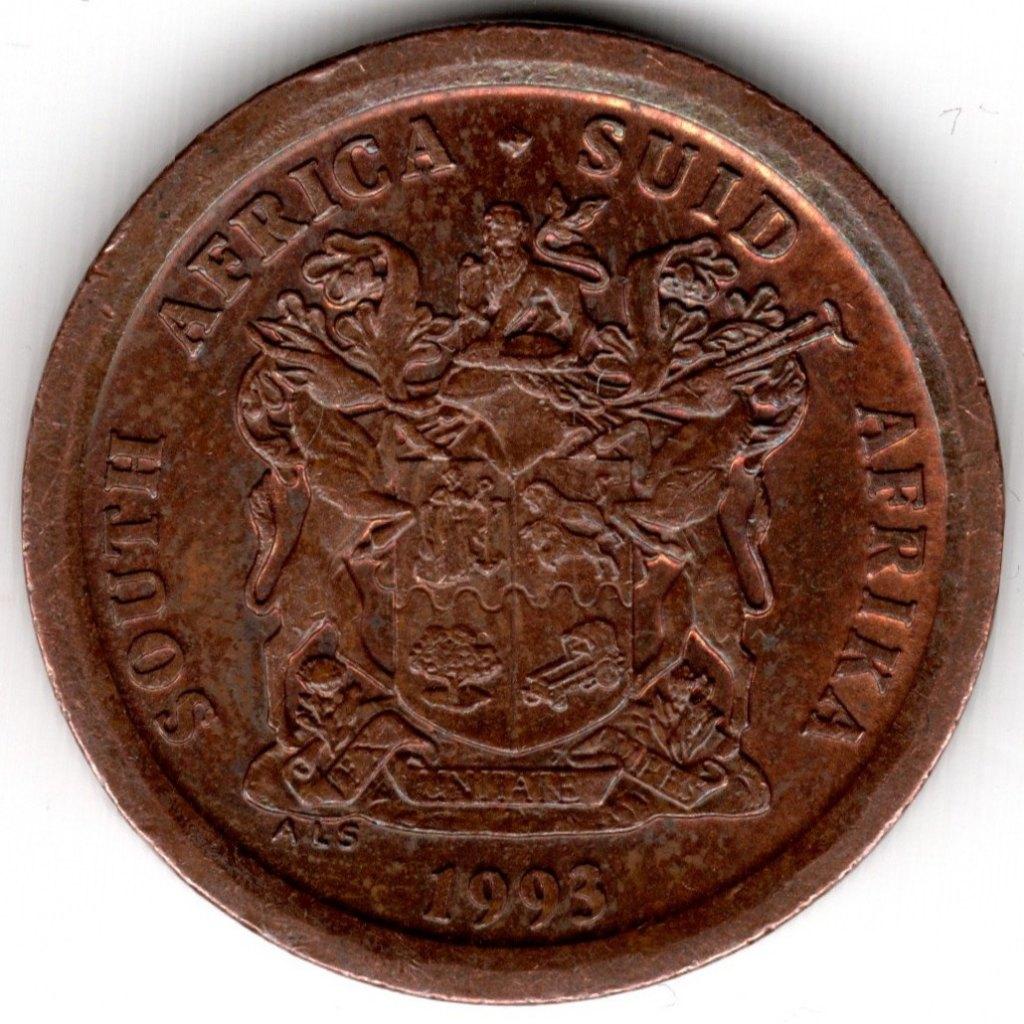 Afrique du Sud : 5 Cent 1993 KM #134 Ref 15927, Timbres & Monnaies, Monnaies | Afrique, Enlèvement ou Envoi, Afrique du Sud, Monnaie en vrac