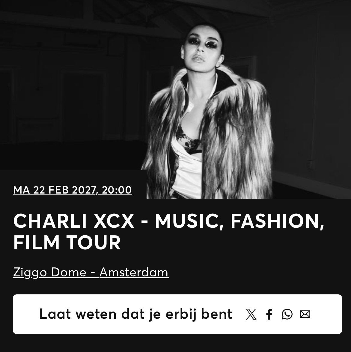 2 Presale tickets Charli XCX Ziggo Dome Amsterdam., Tickets en Kaartjes