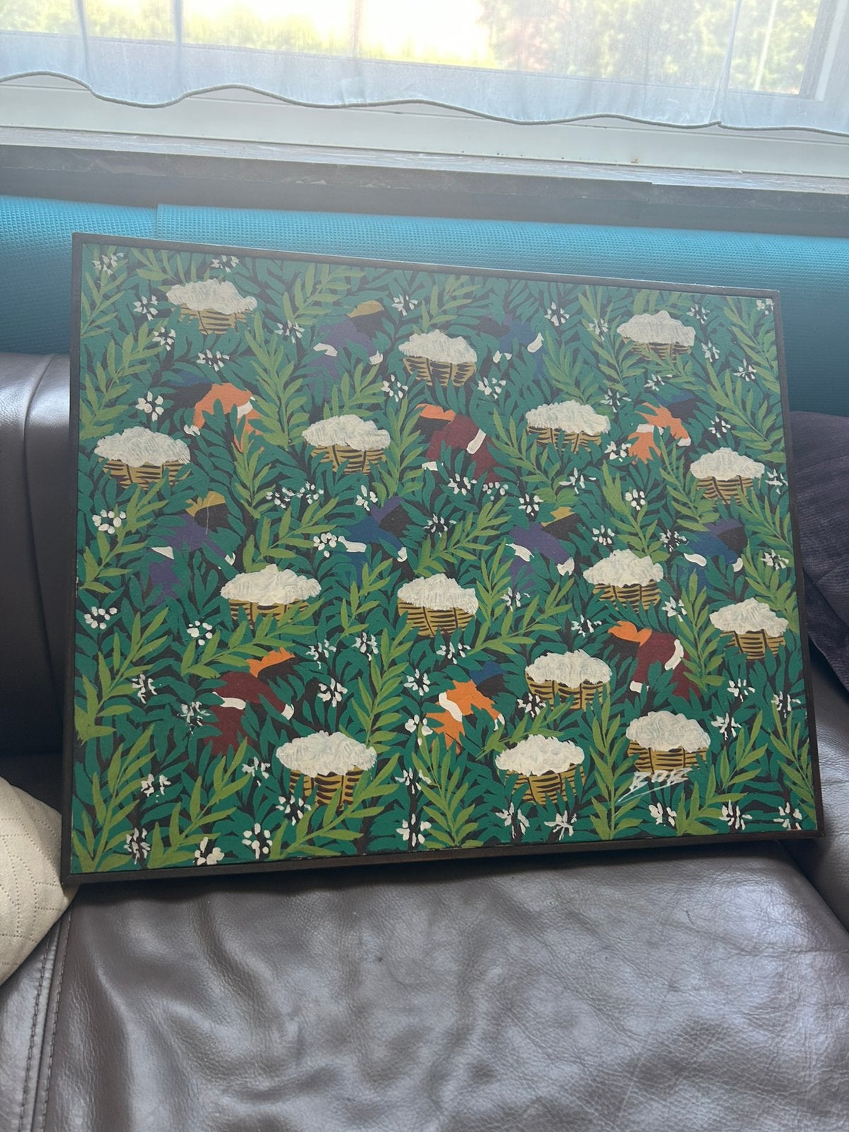 Vintage decoratieve lijst/bloemen- en plantenpatroon 70/80, Antiek en Kunst, Ophalen