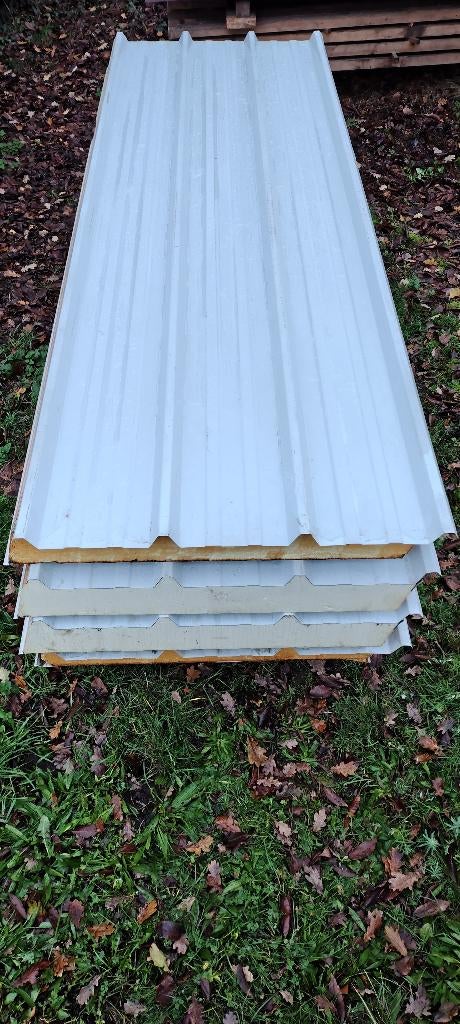 17 m2 nieuwe golfplaten 12 cm pir isolatie, Ophalen, Nieuw, Overige materialen, 100 mm of meer