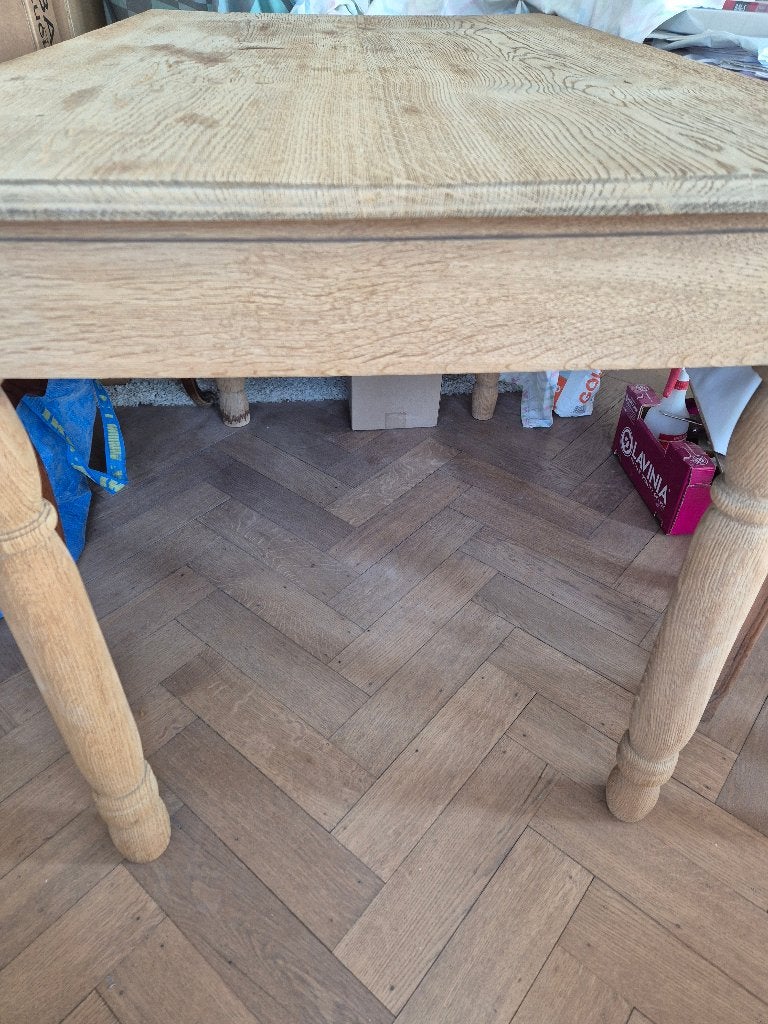 Houten tafel, Ophalen, Gebruikt, 100 tot 150 cm, Klassiek, landelijk