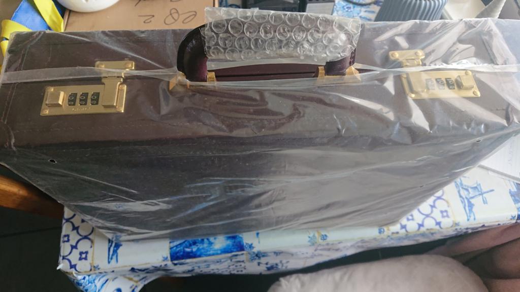 Vintage Amiet lederen atachekoffer nieuw, Handtassen en Accessoires, Koffers, Ophalen of Verzenden