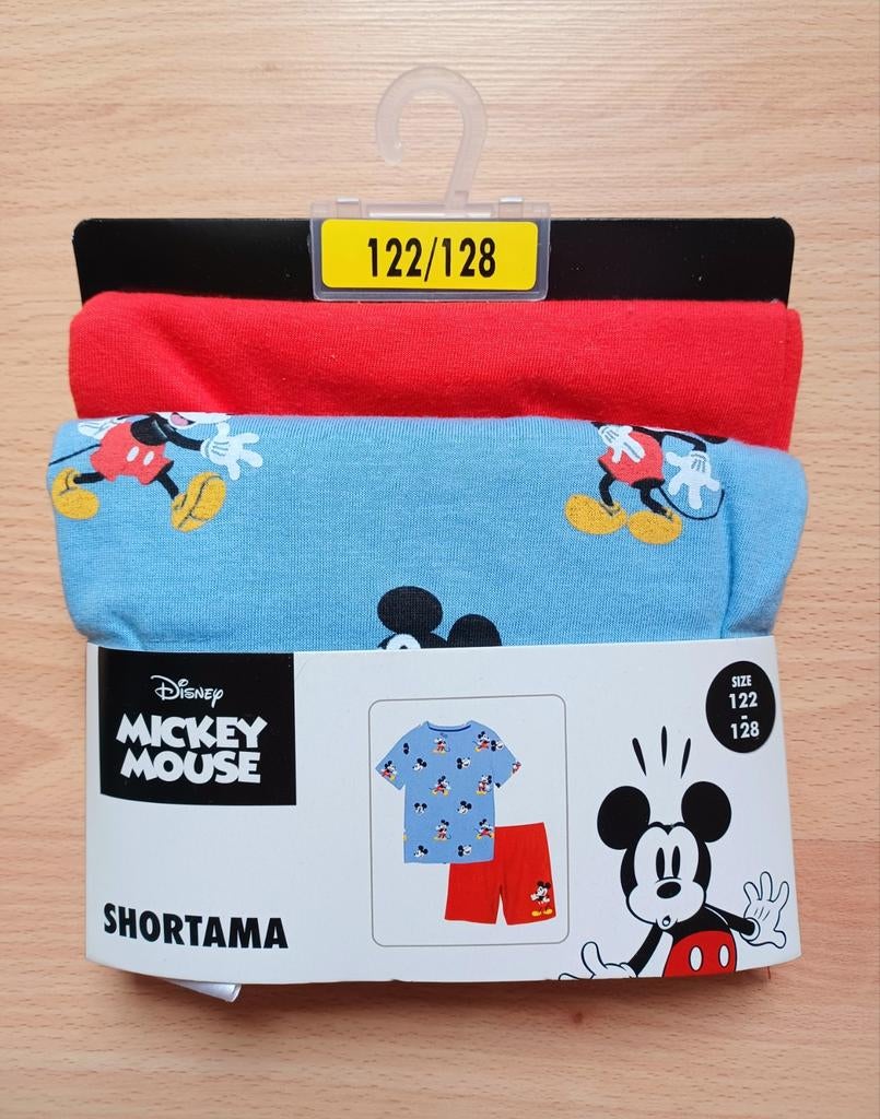 Pyjama zomer shortama Mickey Mouse maat 122-128 NIEUW, Enlèvement, Neuf