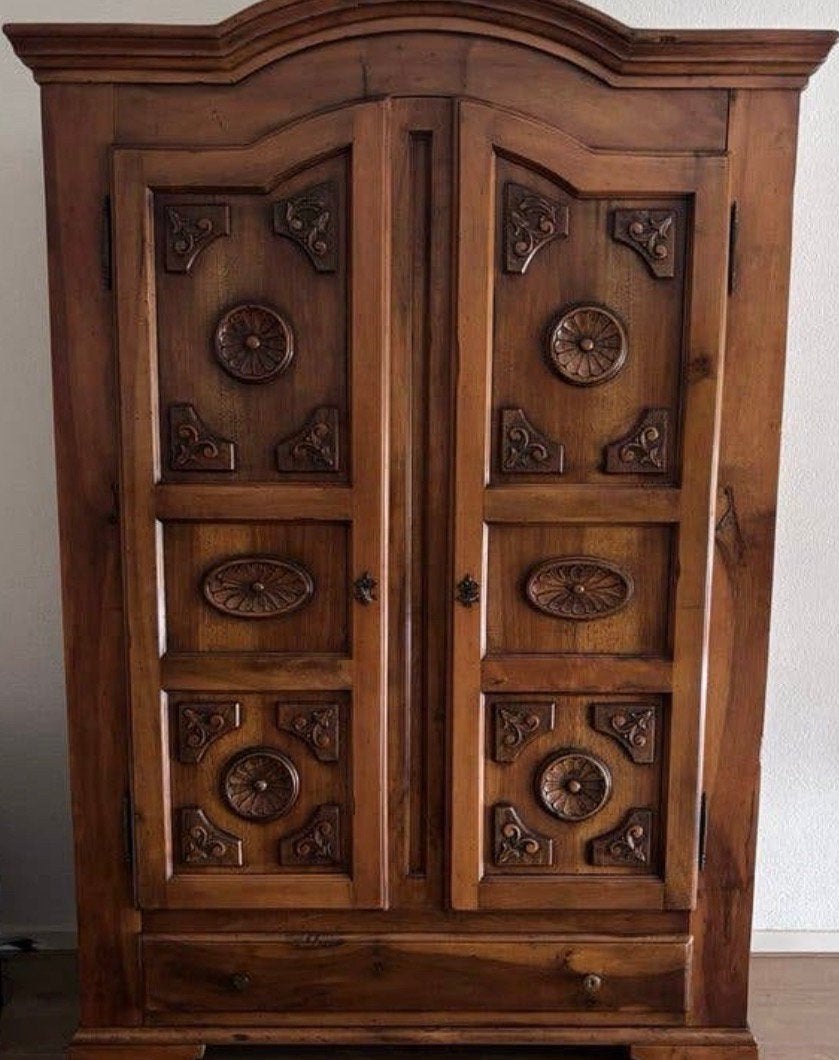 Zware antieke kast met 2 sleutels en 3 planken, Antiek en Kunst, Ophalen
