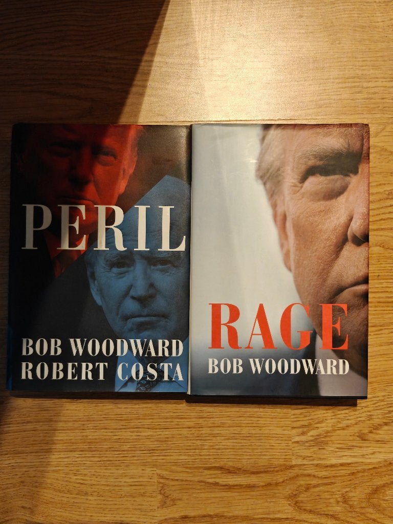 2 Boeken - Bob Woodward - Peril & Rage - EN, Antiek en Kunst, Antiek | Boeken en Manuscripten, Ophalen, Bob Woodward