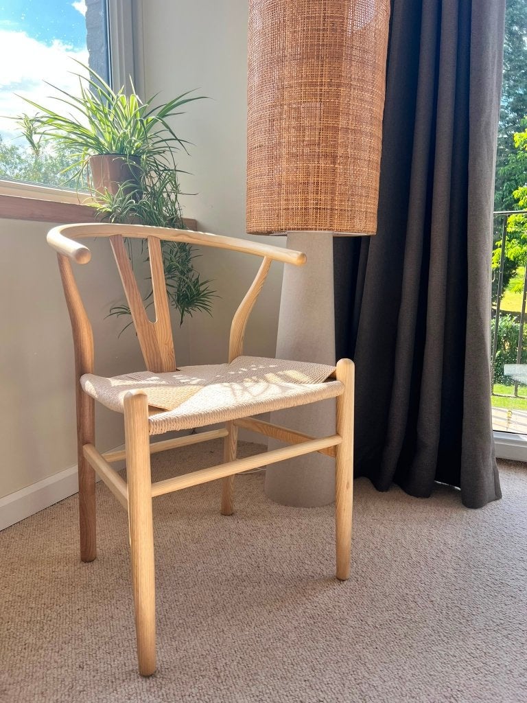 Chaise Y - bois - rotin, Neuf, Brun, Enlèvement, Modern, scandinavisch