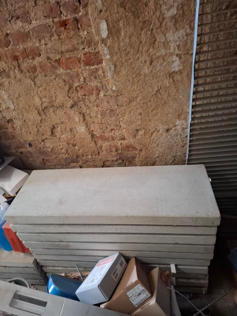 Prefab beton dekstenen breedte 35cm, Bricolage & Construction, Briques, Enlèvement, Béton