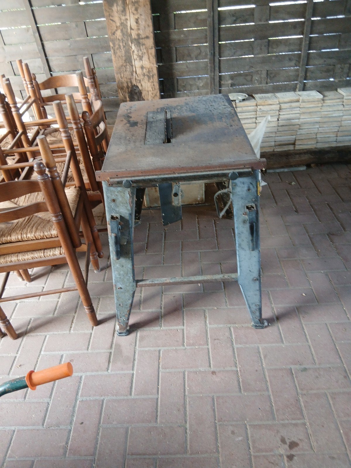 tafelzaag, Ophalen