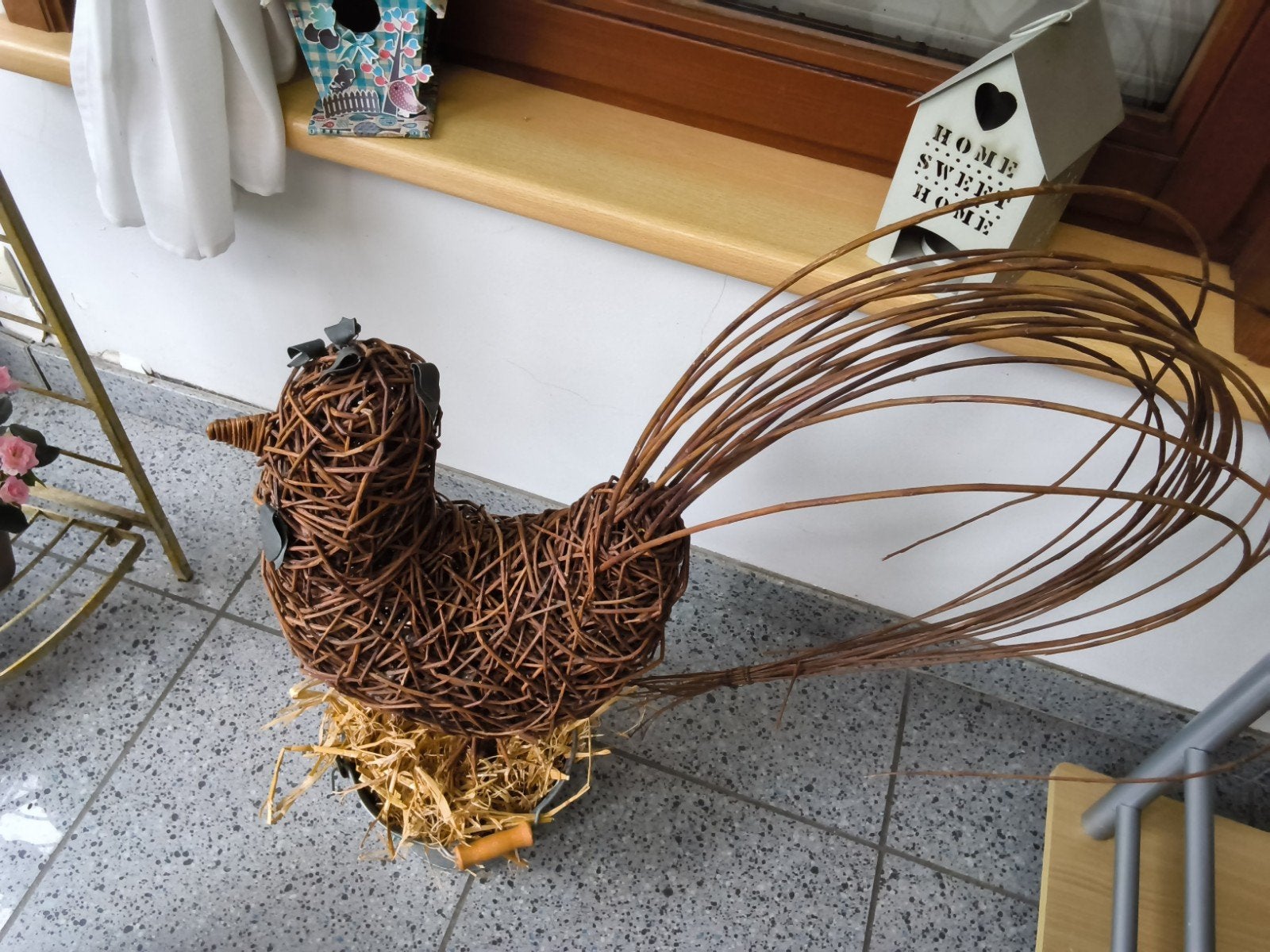 Beeldje haan in riet, Antiek en Kunst, Ophalen