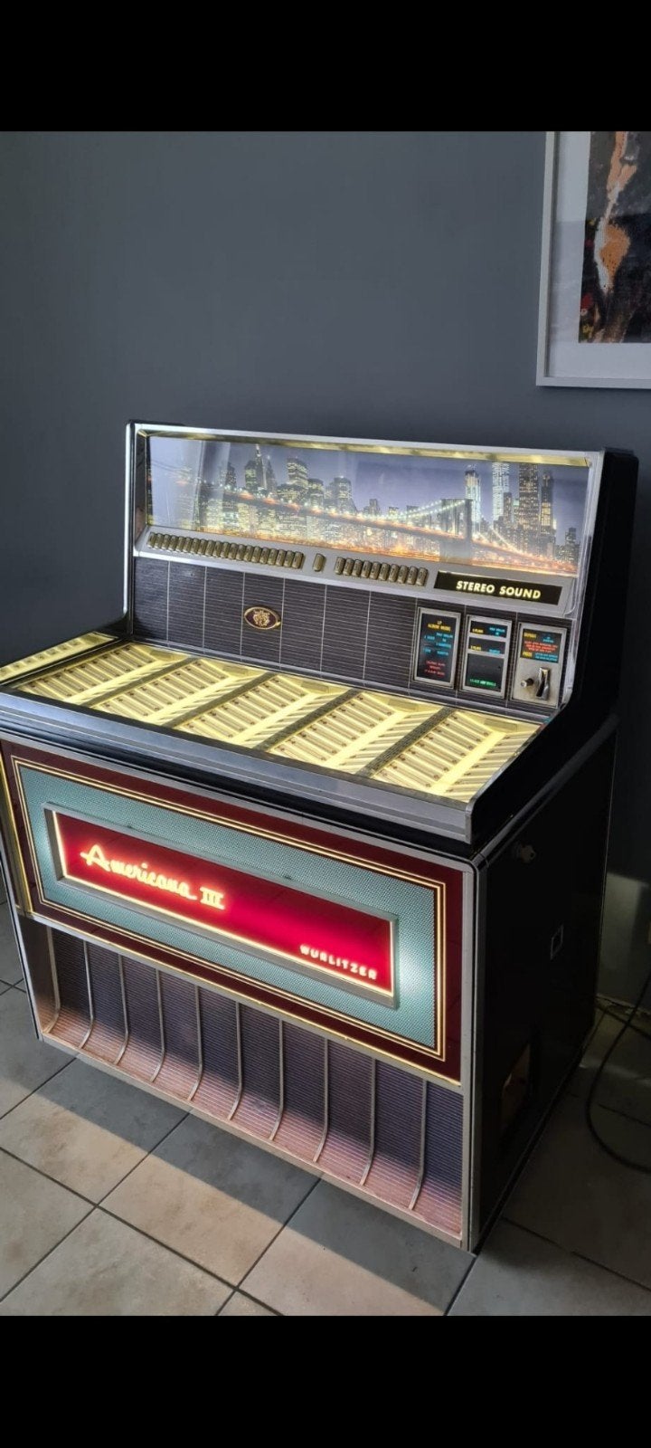 jukebox wurlitzer americana 3 werkt gewoon perfect!!!, Enlèvement ou Envoi, Wurlitzer