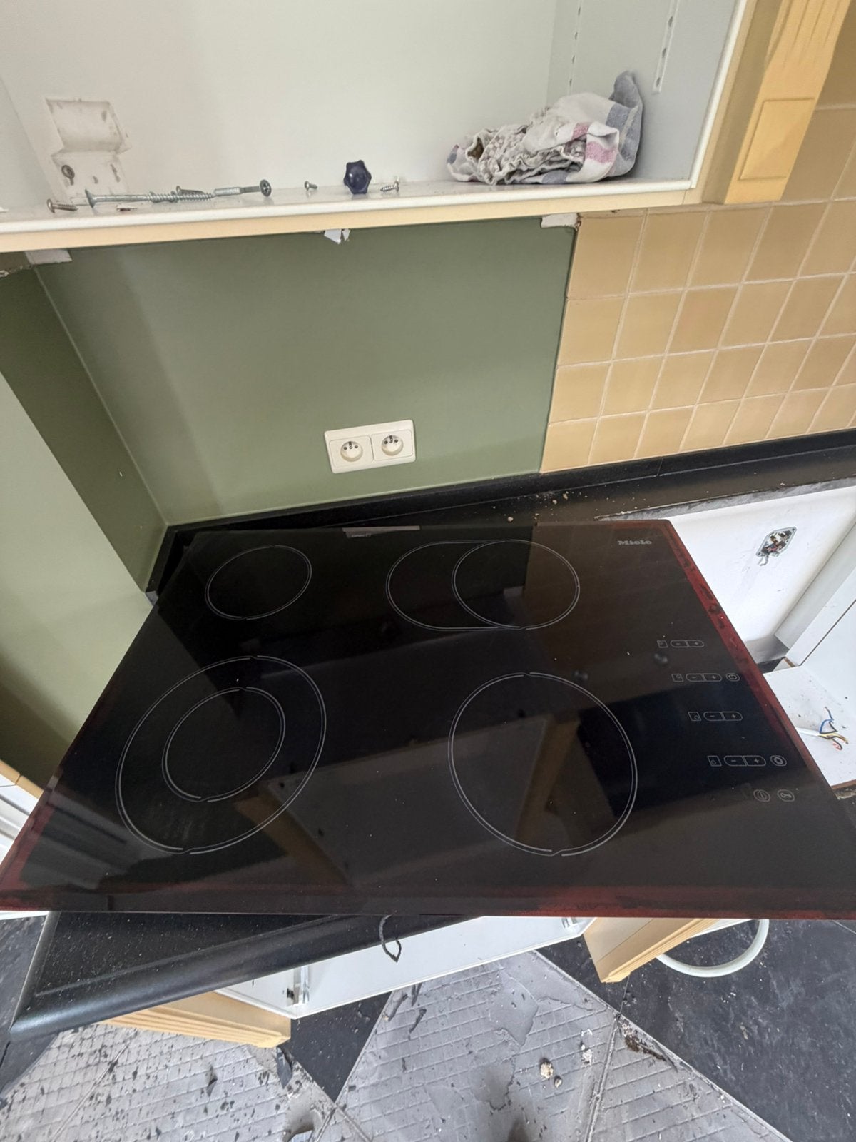 Miele keramische kookplaat, Elektronische apparatuur, Ophalen, Zo goed als nieuw, Elektrisch