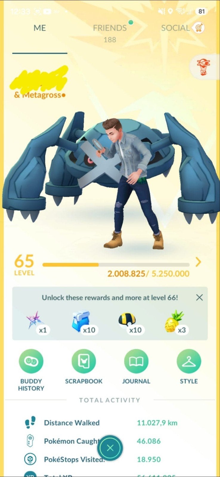 Pokémon go ac. | Level 65 | Shiny mew amored mewtwo en meer!, Avontuur en Actie, Online, 1 speler, Nieuw