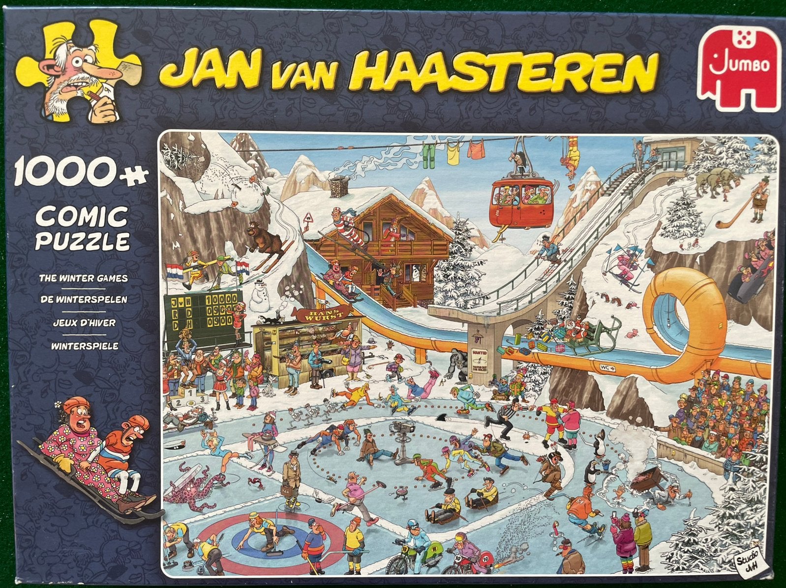 Jan van Haasteren 1000 stukjes - De Winterspelen, Hobby en Vrije tijd, Denksport en Puzzels, Ophalen of Verzenden, Zo goed als nieuw