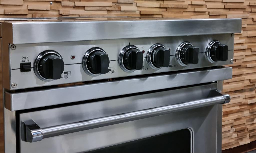 🔥Luxe Fornuis Viking 76cm rvs keramisch 4 zone 1oven 80 cm, Ophalen, 60 cm of meer, Keramisch, 4 kookzones