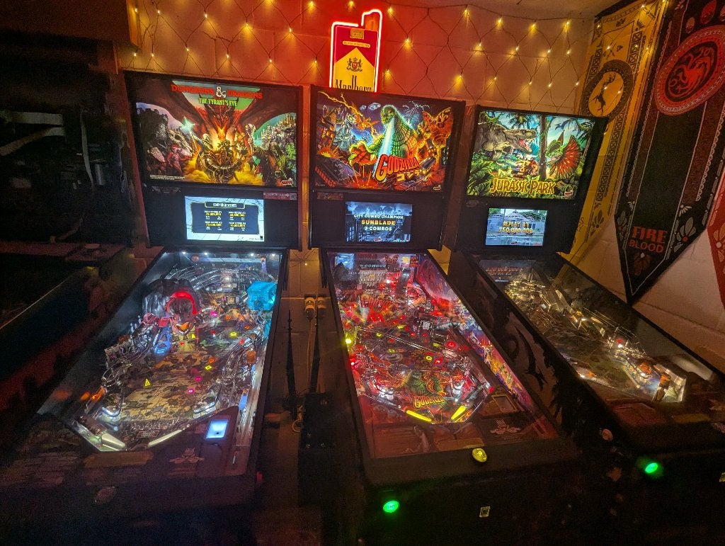 Flippers Stern Godzilla, Jurassic Park, Dungeons & Dragons, Collections, Enlèvement, Comme neuf, Stern