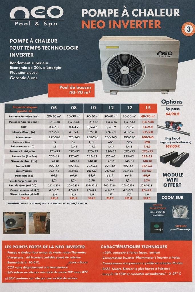 Full Inverter Zwembad Warmtepomp, Tuin en Terras, Zwembaden, Ophalen