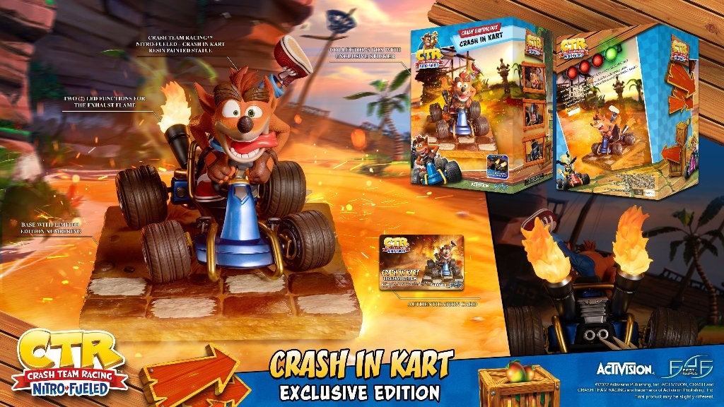 Crash in Kart Exclusive - Crash Team Racing Nitro-Fueled, Collections, Statues & Figurines, Neuf, Enlèvement