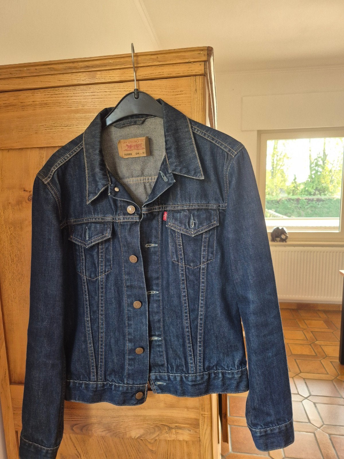 VESTE JEANS FEMME LEVIS, Blauw, LEVIS, Gedragen, Ophalen