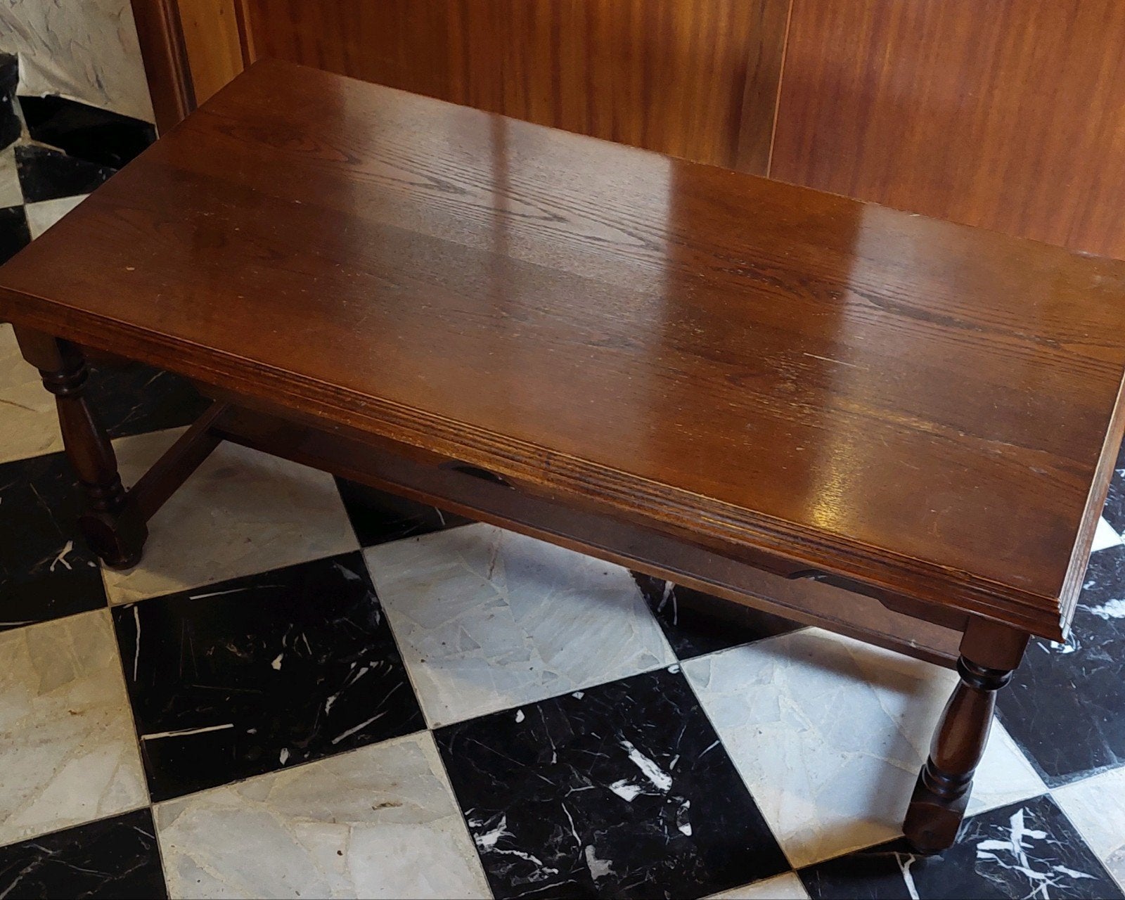 Houten salontafel, Ophalen, Gebruikt, Rechthoekig