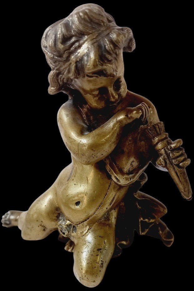 ange en bronze., Enlèvement ou Envoi, Bronze