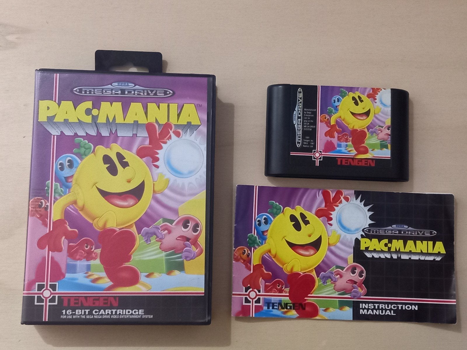 SEGA Mega Drive - Pac-Mania complet, Consoles de jeu & Jeux vidéo, Enlèvement ou Envoi, 2 joueurs, Utilisé, À partir de 3 ans