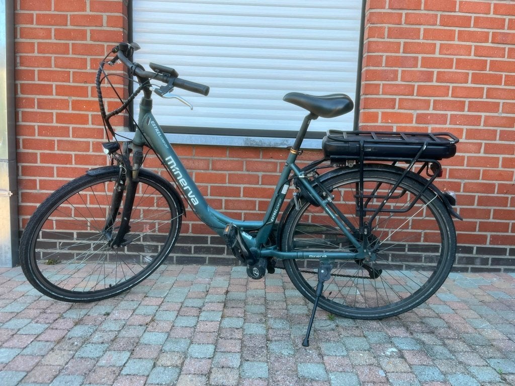 Minerva elektrische damesfiets, Fietsen en Brommers, Gebruikt, Velgrem, Versnellingen, Ophalen